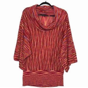 Vertigo Multi Color Cowl Neck Size XL